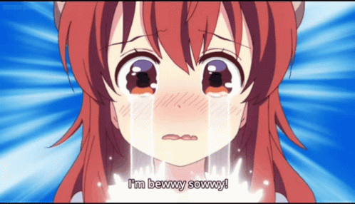 Girl with Red Hair Crying Sorry