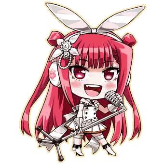 Girl with Red Hair Holding Microphone