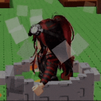 Girl With Red Hair In Front Of Brick Wall GIF