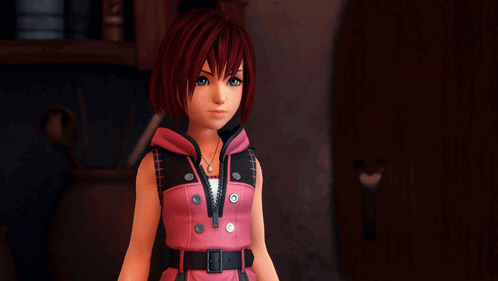 Girl With Red Hair In Pink Hoodie GIF