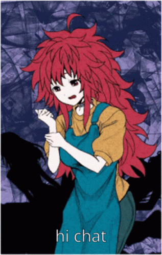 Girl With Red Hair Saying Hi Chat