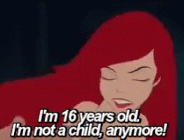 Girl with Red Hair Saying I'm 16 Not a Child