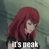 Girl With Red Hair Saying Its Peak