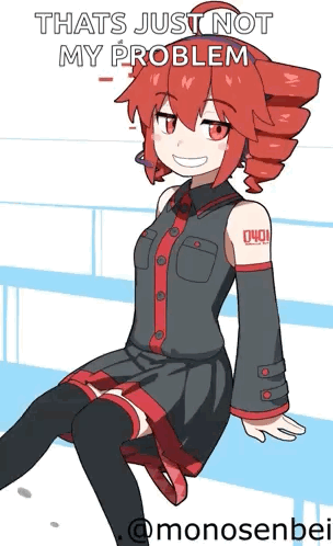 Girl with Red Hair Saying That's Just Not My Problem