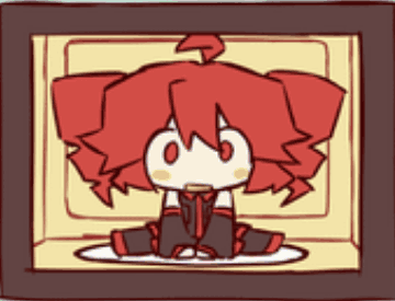 Girl with Red Hair Sitting on Plate
