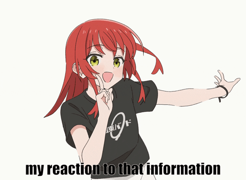 Girl with Red Hair Wearing My Reaction T-Shirt