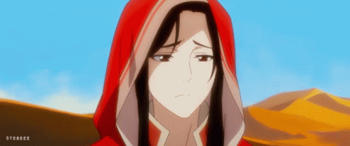 Girl With Red Hood In Desert GIF
