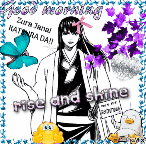 Girl With Rise and Shine Sign