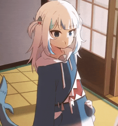 Girl With Shark Tail in Hoodie