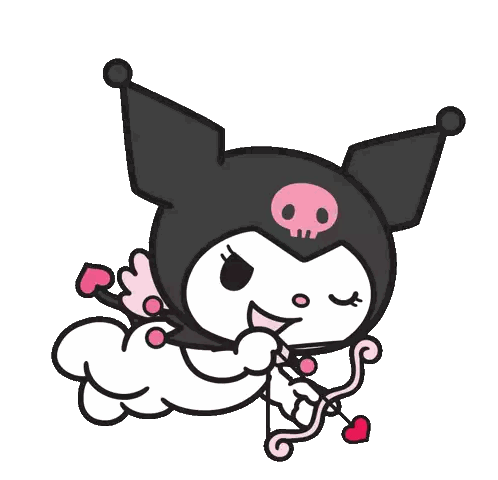 Girl With Skull Head Holding Cupid's Bow