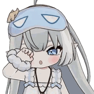 Girl With Sleep Mask on Head