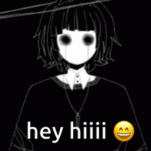 Girl with Smiley Face Saying Hey Hiiii