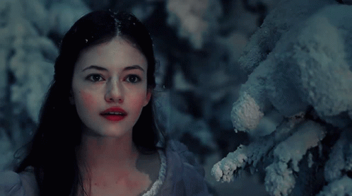 Girl With Snow On Face GIF
