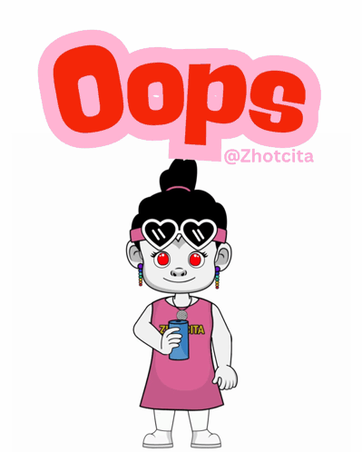 Girl with Sunglasses and Oops