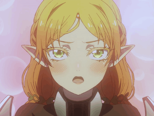 Girl with Surprised Look and Green Eyes