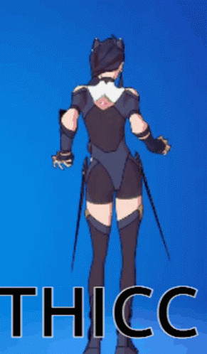 Girl With Sword Saying Thicc
