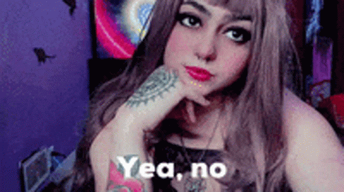 Girl With Tattoo Saying Yea No