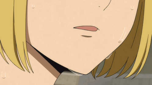 Girl With Tear Coming From Mouth
