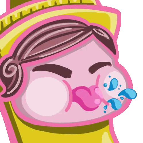 Girl with Tears Running Down Face