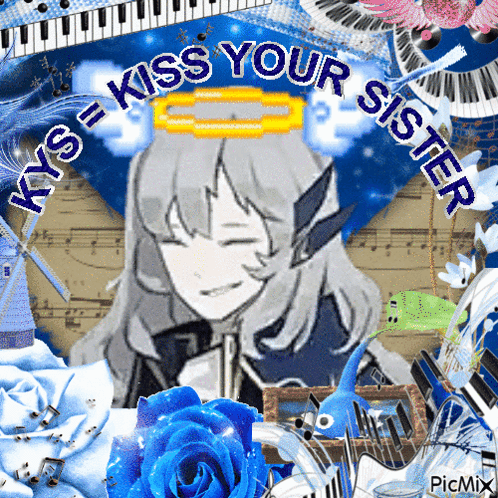 Girl With Text Kys Equals Kiss Your Sister
