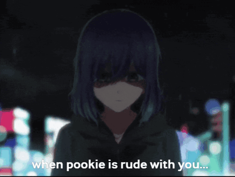 Girl with When Pookie Is Rude Text