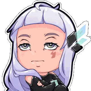 Girl with White Hair and Blue Eyes