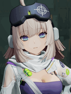 Girl with White Hair and Blue Eyes in Target Hat