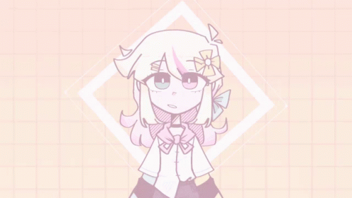 Girl With White Hair And Pink Highlights GIF