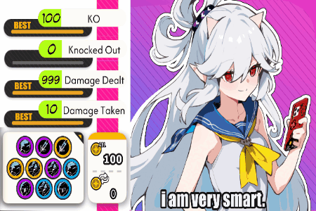 Girl with White Hair and Red Eyes Holding Card