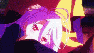Girl with White Hair Holding Pink Donut