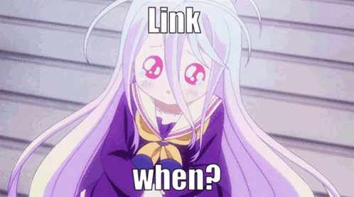 Girl With White Hair Meme Saying Link When