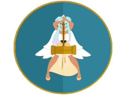 Girl with Wings Holding Hammer