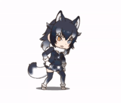 Girl with Wolf Head and Tail