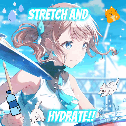 Girl With Words Stretch and Hydrate