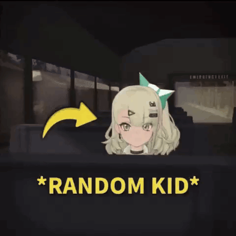 Girl With Yellow Arrow Saying Random Kid GIF