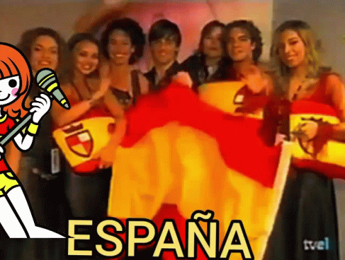 Girls Cheering Spain GIF