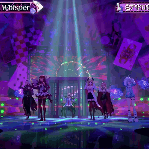 Girls Dancing On Stage With Whisper Sign GIF