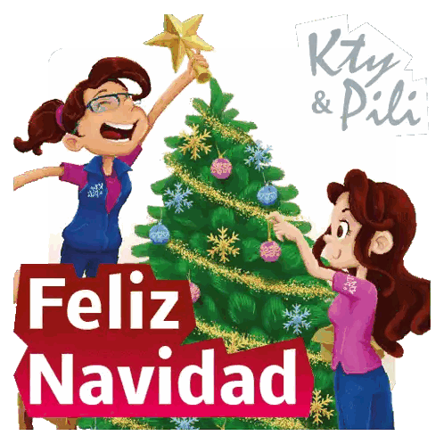 Girls Decorating Christmas Tree