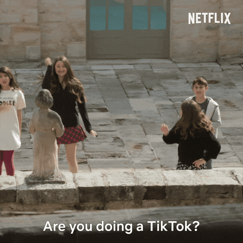 Girls Doing Tiktok Dance In Park GIF