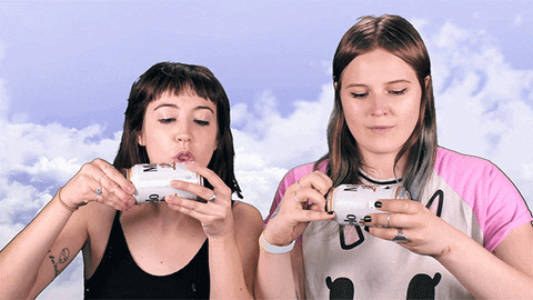 Girls Drinking Beer In Can GIF