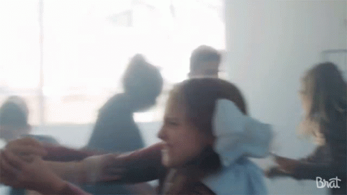 Girls Fighting And Holding Each Other GIF