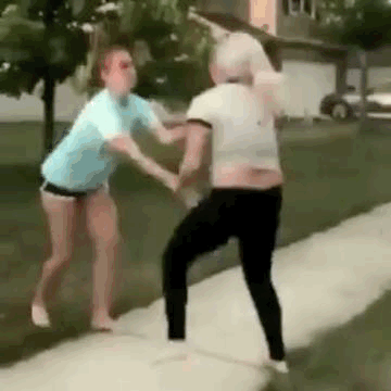 Girls Fighting And Wrestling Each Other GIF