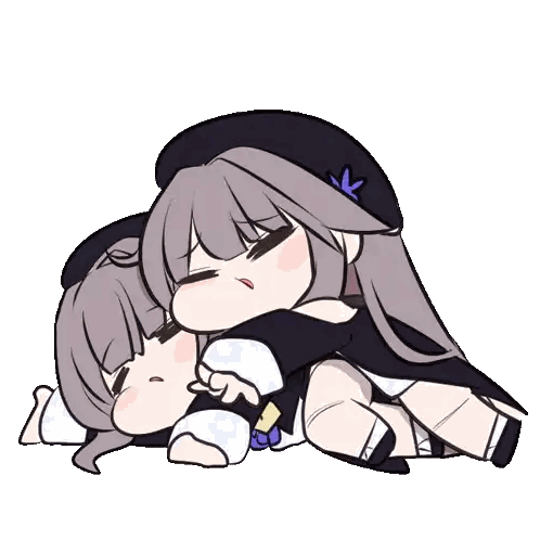 Girls Hugging One Wearing Black Hat