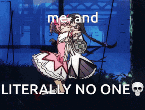 Girls Hugging With No One