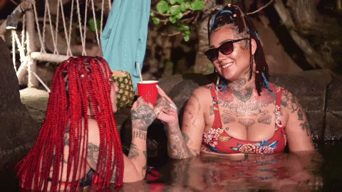 Girls Kissing Pinky Promise Hands GIF