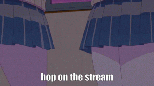 Girls Legs Hop on the Stream