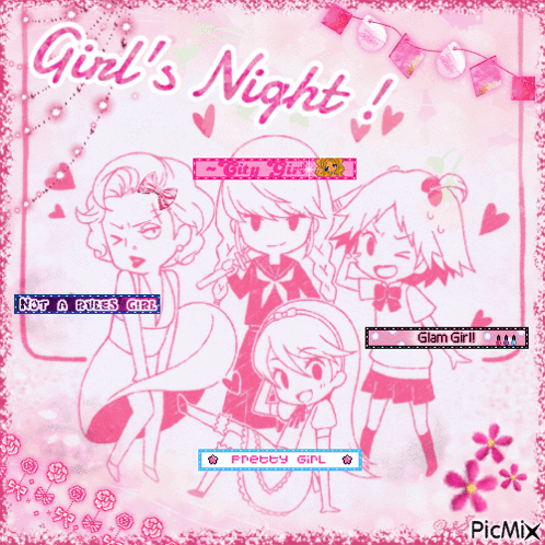 Girls Night Greeting Card Group of Girls