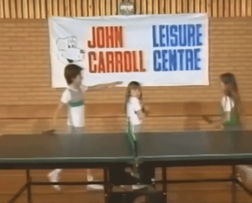 Girls Playing Ping Pong GIF