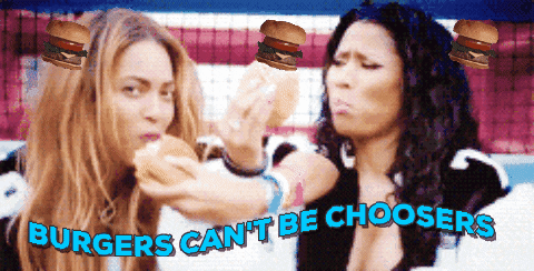 Girls Satisfied While Eating Burger GIF