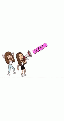 Girls Shouting On Megaphone GIF